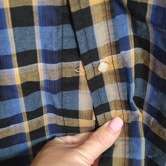 Plains Western Wear Plaid Pearl Snap Cowboy Shirt Men's XL Cowboy Retro - Picture 2 of 6